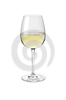 Single glass of white wine