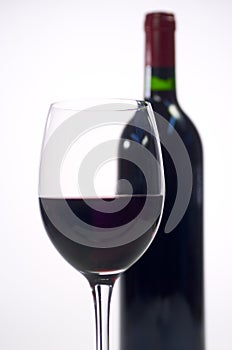 Single glass of wine