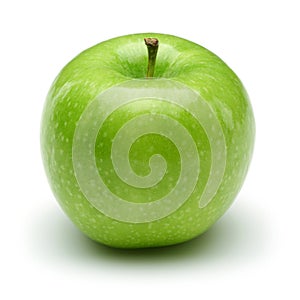 Single Granny smith apple isolated