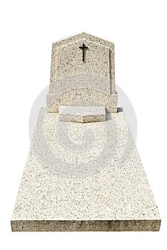 Single grave stone cut out