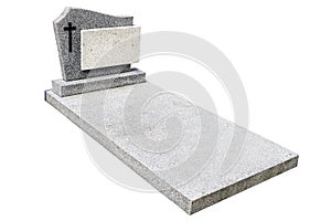 Single grave stone cut out