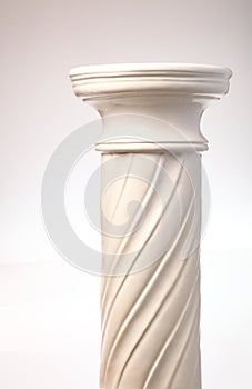 Single greek column on white