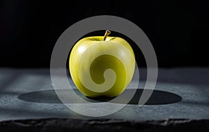Single Green Apple on Slate photo