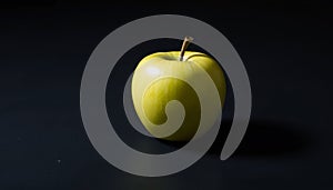 Single Green Apple on Slate photo