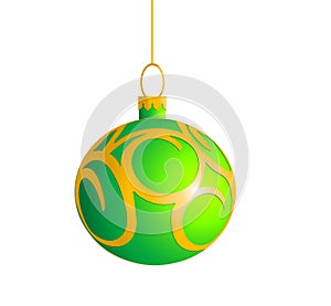 Single Green Christmas ball