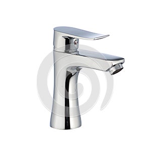 Single handles basin mixer metal faucet, modern design. Short spout