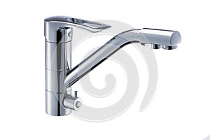 Single handles basin mixer metal faucet, modern design. Short spout