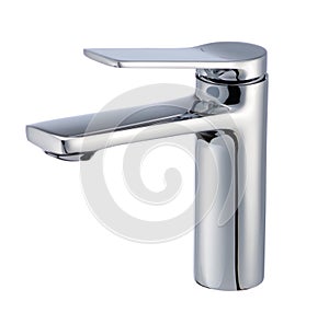 Single handles basin mixer metal faucet, modern design. Short spout