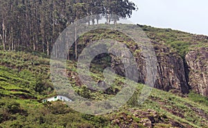 A single house on a moutain photo