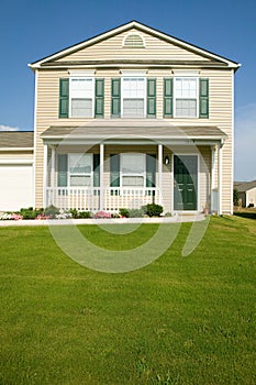 Single house in new housing development