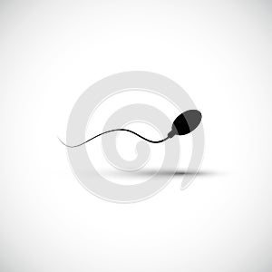 Single human sperm icon vector illustration