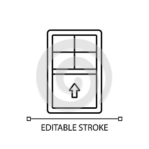 Single-hung windows linear icon