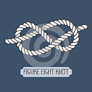 Single illustration of nautical knot.