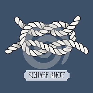 Single illustration of nautical knot.