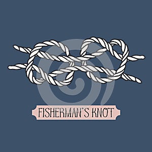 Single illustration of nautical knot.