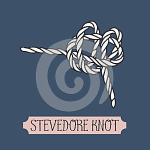 Single illustration of nautical knot.