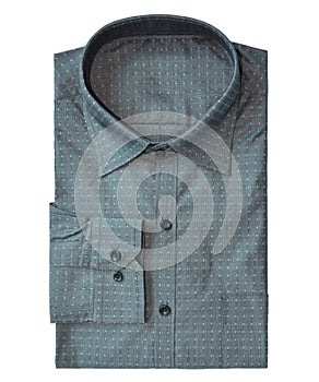 Image of a man`s folded formal shirt