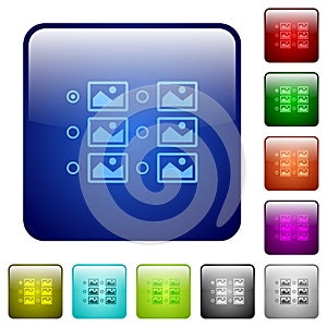 Single image selection with radio buttons color square buttons