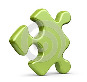 Single jigsaw puzzle piece. 3D Icon isolated
