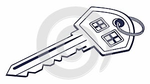 Single Key Illustration Simple Lock and Unlock Symbol, vector design Generative AI