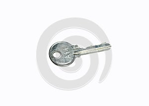 Single key isolated on white background