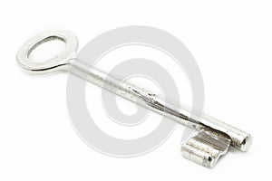 Single key isolated on white background