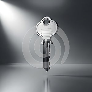 Single Key with Shadow and Light Effect in Dark Environment