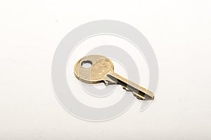 A single key on a white background