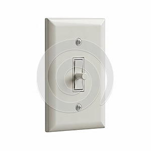 Single Light Switch with Toggle Lever on a White Background toggle switch electrical