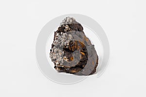 A single Limonite ore on white background.
