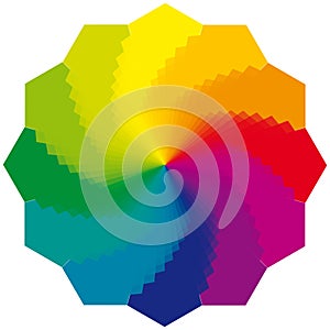 Single Mandala - Rainbow Colors - Multicolored Circle