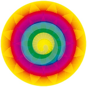 Single Mandala - Rainbow Colors - Multicolored Circle