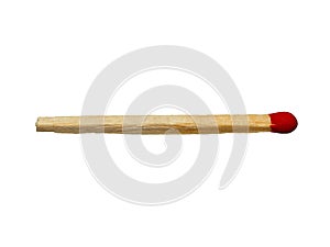 Single matchstick closeup isolated