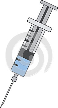 Single medical injection vector illustration