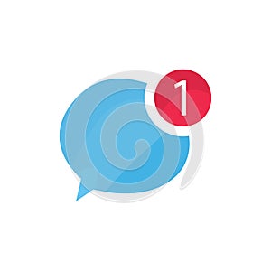 Single message icon, cloud, message concept, vector illustration
