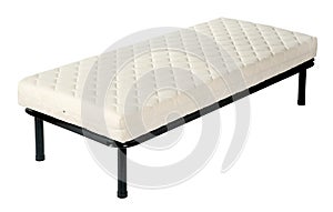 Single metal frame orthopaedic bed and mattress