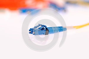 Single mode patch cord LC with blue SC double connector