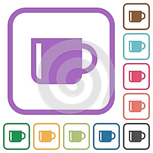 Single mug solid simple icons