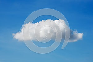 Single nature white cloud on blue sky background