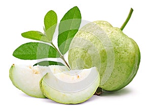 Fresh Guava fruit isolated on white background