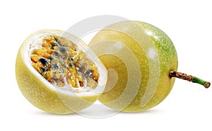 Passion fruit isolated on white background