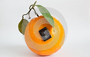 Single orange with switch in power off position