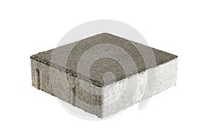 Single pavement brick, isolated. Concrete block for paving