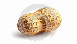Peanut in Shell Isolated on White Background with Shadow groundnut legume