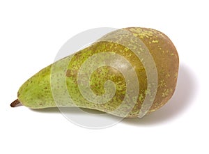 Single pear isolated on the white background