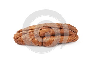 Single pecan nut isolated