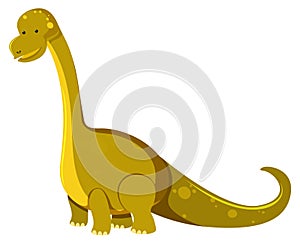 Single picture of brontosaurus in yellow