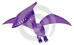 Single picture of pteranodon in purple