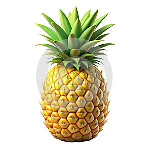Single pineapple standing upright