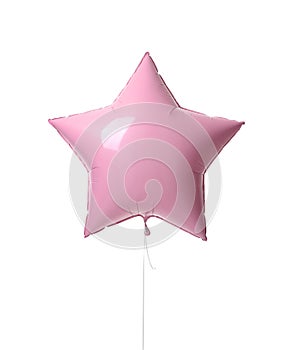 Single pink big 36 inch metallic balloon star object for birthday